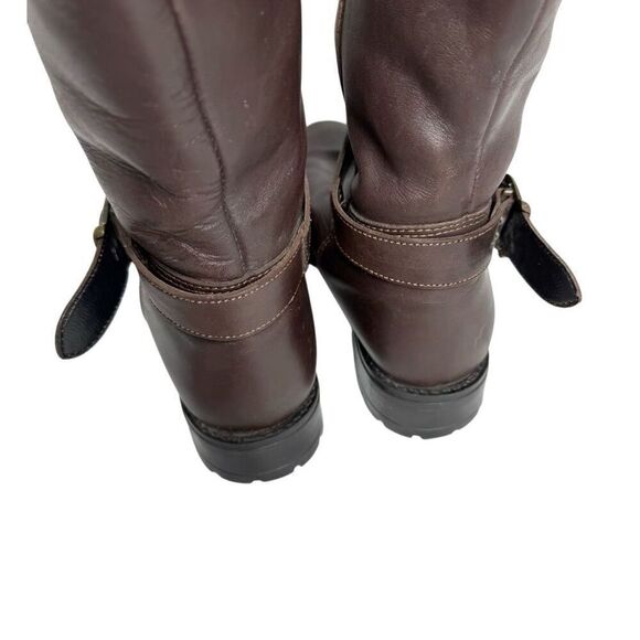 La Canadienne brown buckle pull on knee high leather boots size 6 - Picture 7 of 14